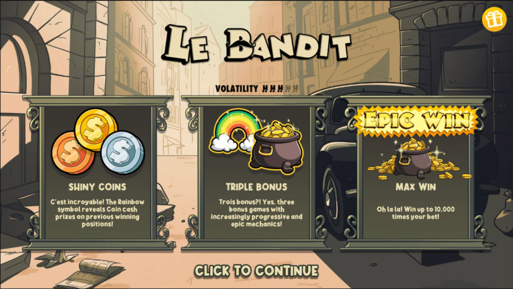 The official promotional art for our Le Bandit slot review.