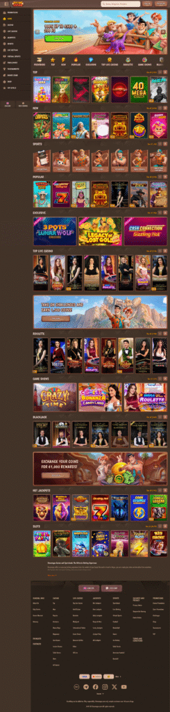 Stonevegas casino landing page.